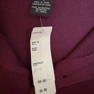 Nordstrom Deep Red Knit Top